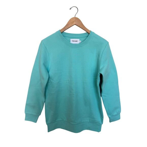 Diamond Supply Co. Crewneck Pullover Sweatshirt Men’s Size S Solid Blue NWOT - Picture 1 of 5